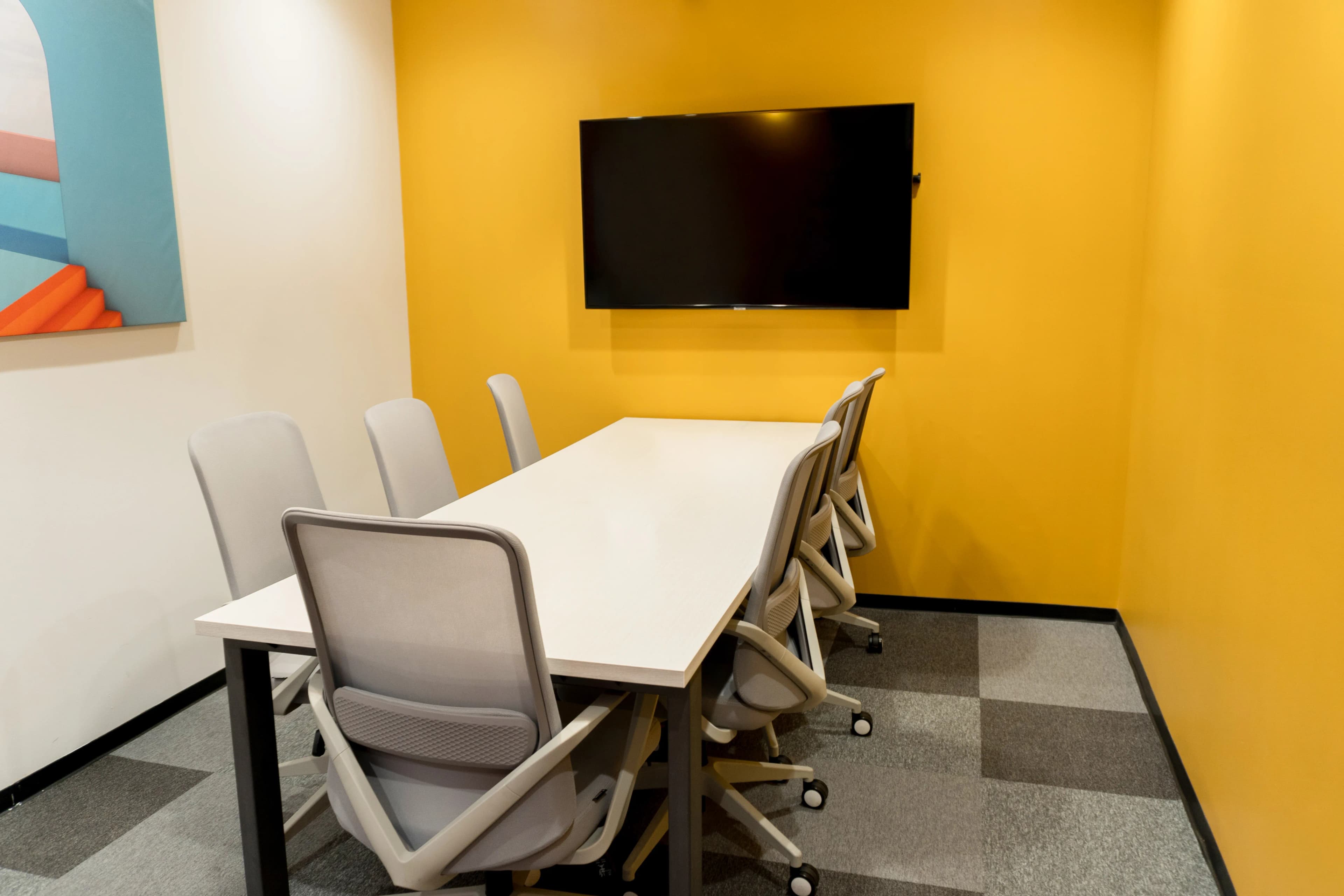 Sala de juntas con vista a la ciudad en Flexo Polanco